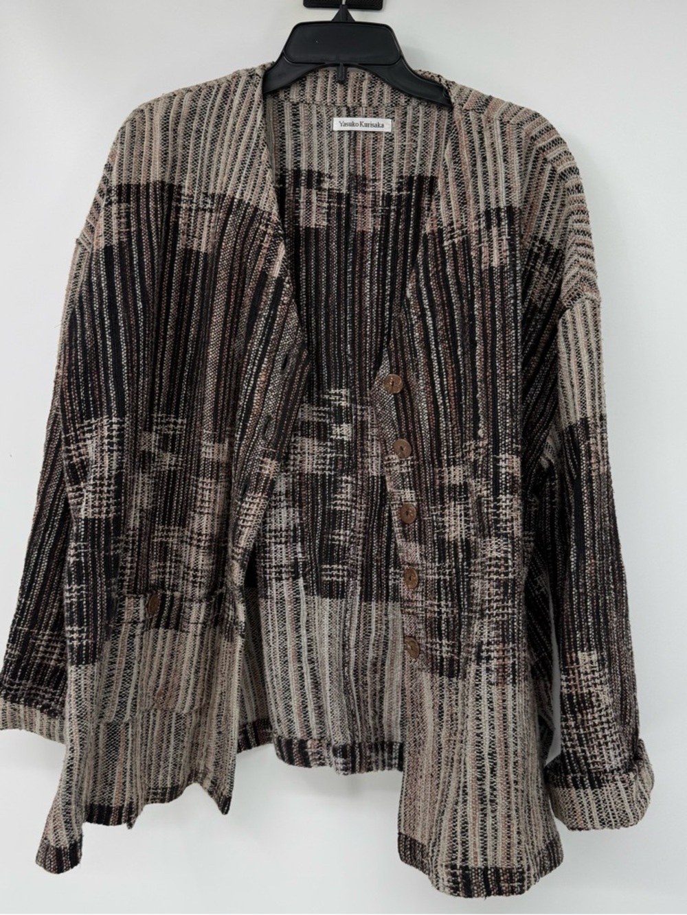 Yasuko Kurisaka Handmade Woven Cardigan Jacket One Size